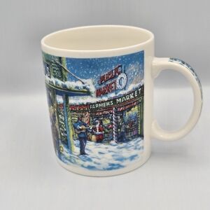Starbucks Coffee Christmas Winter Pike Place Public Farmers Market Ceramic Mug